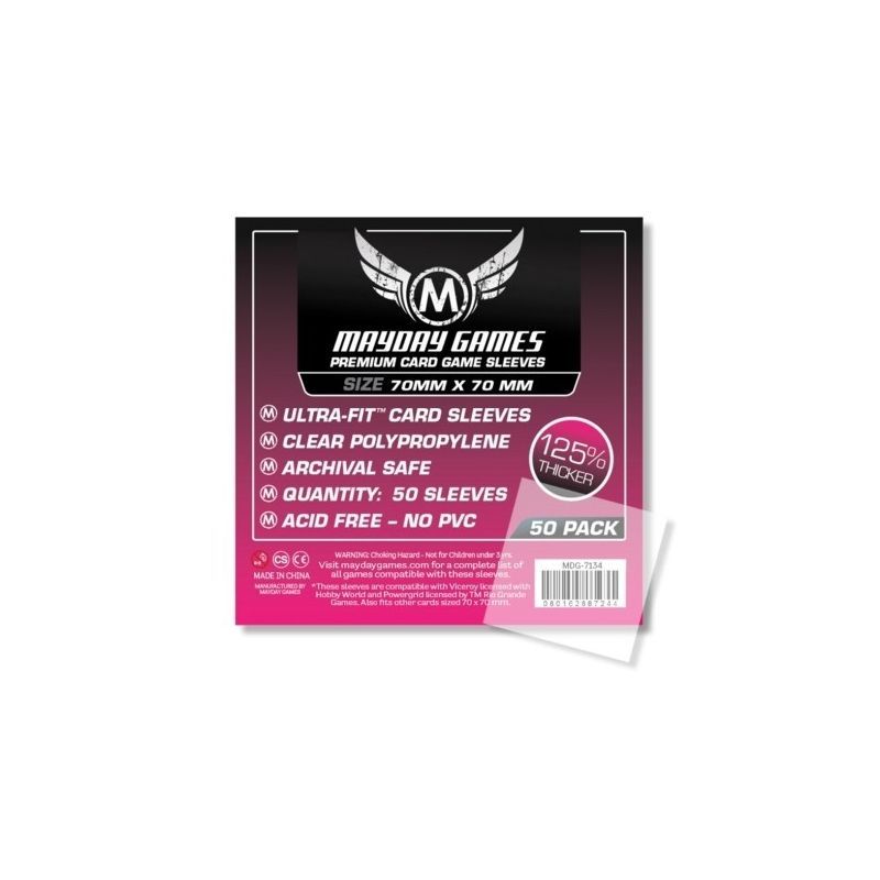 thumbnail image 2 of Mayday Games Premium Card Sleeves – 56mm X 87mm, Purple, 50 Count (USA) 2 of 6