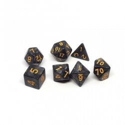 Pack dados Negro Marmoleado Blancos