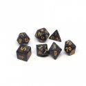 Pack dados negros diferentes colores en los números