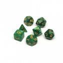 Pack dados Verdes distintos tonos de verde Marmoleado