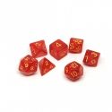 Pack dados  rojos marmoleados