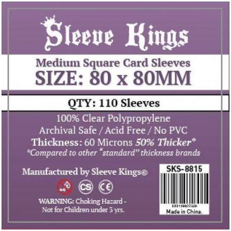 FUNDAS SLEEVE KINGS CARD GAME CARD SLEEVES (80x80MM)