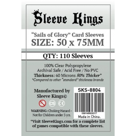 FUNDAS SLEEVE KINGS CARD GAME CARD SLEEVES (50x75MM)