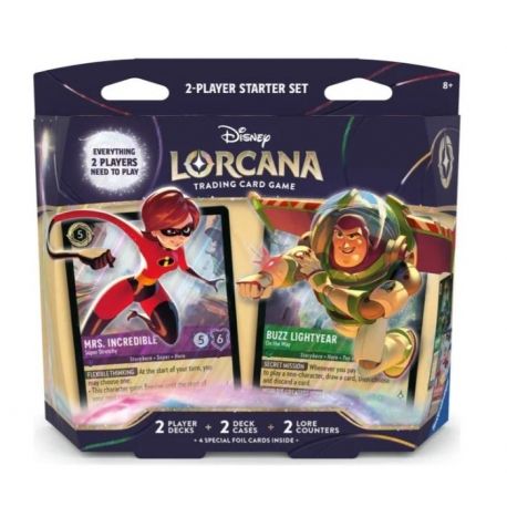 Disney Lorcana: Set inicio para 2 Jugadores Wilds Unknown (Ingles)